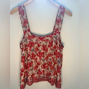 Natalie Martin Red Floral Blouse